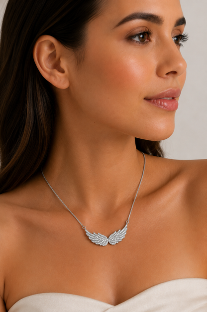 Collar cristal pavés Alas de angel