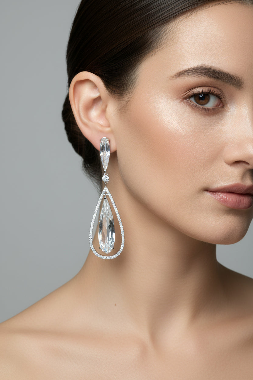 Aros novia cristal Swarovski