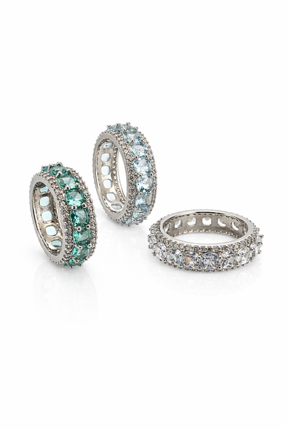 Anillo cristal pavés eternity