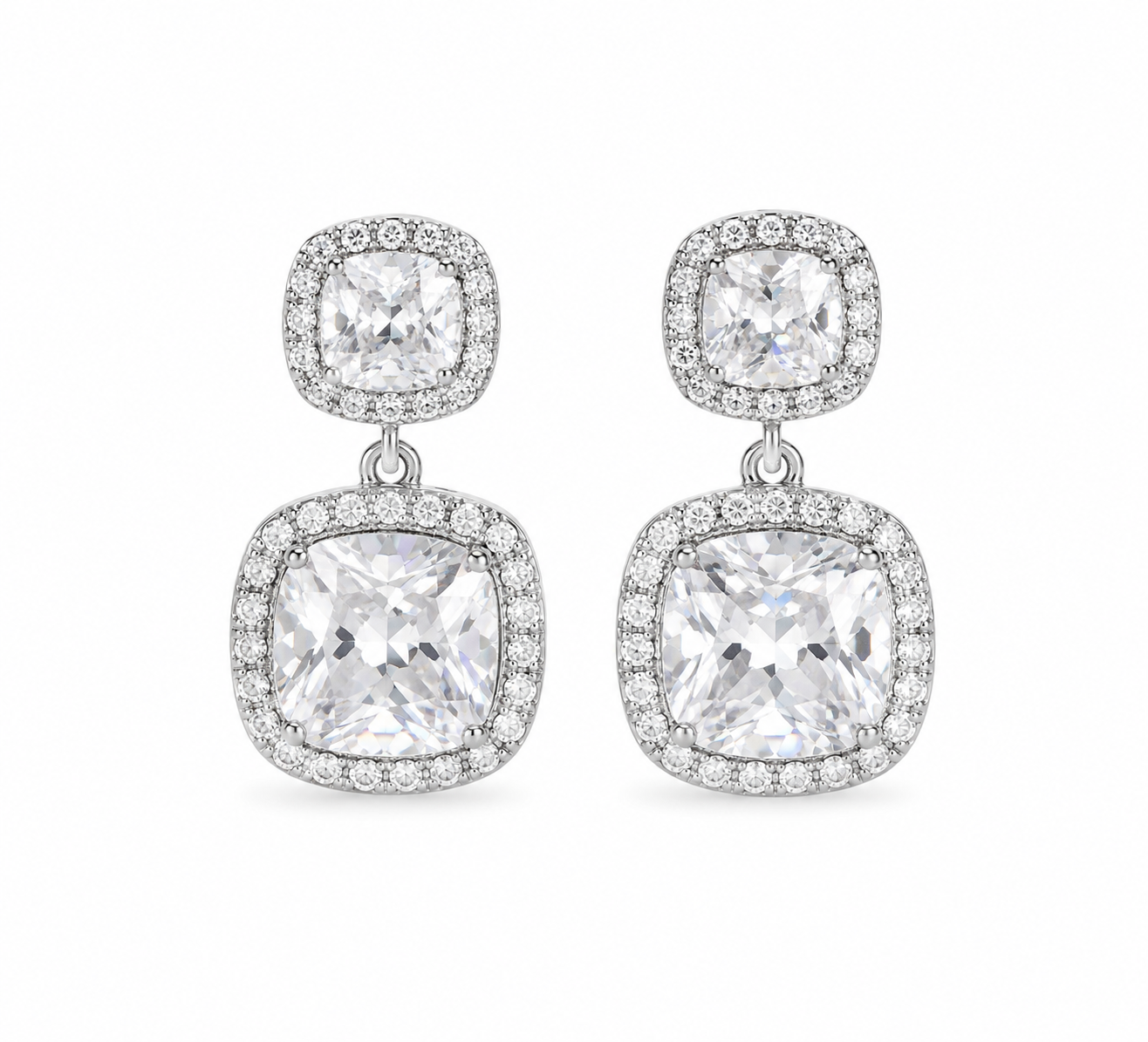 Aros plata y Moissanite Liora