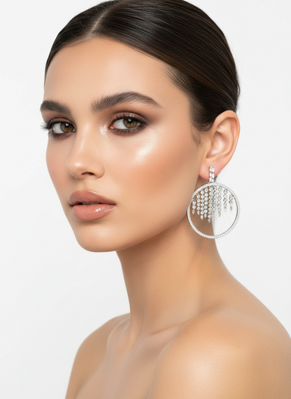 Aros cristal Swarovski Cascada