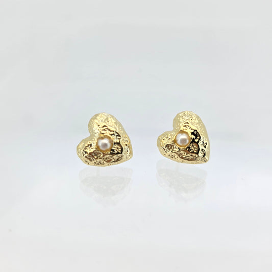 Aros cristal pavés corazón textura