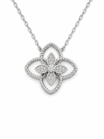 Collar plata Moissanite coin
