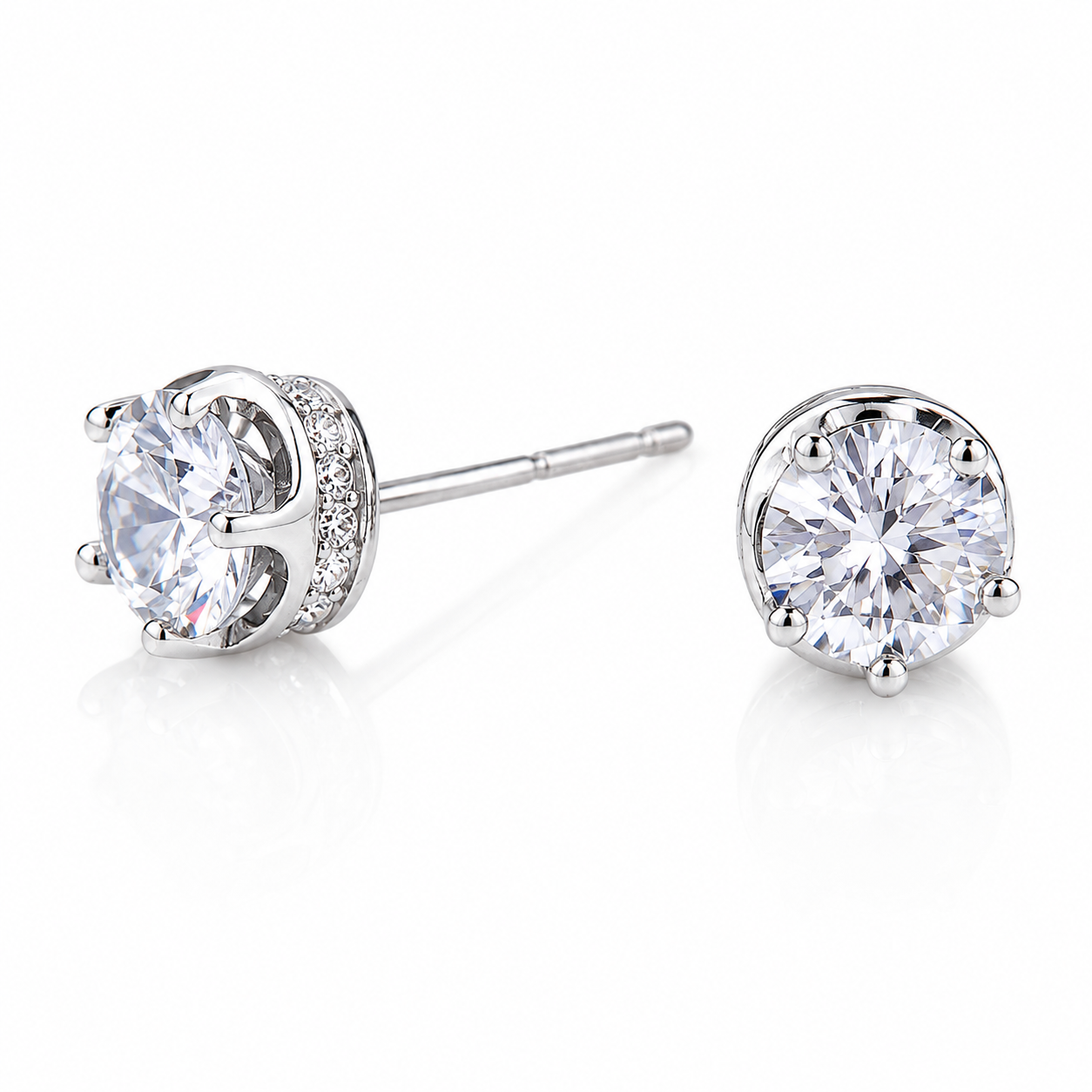 Aros plata y cristal Swarovski lumi