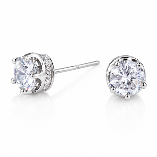 Aros plata y cristal Swarovski lumi