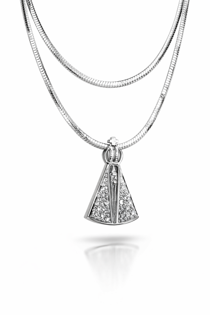 Collar baño de plata Nuestra Virgen