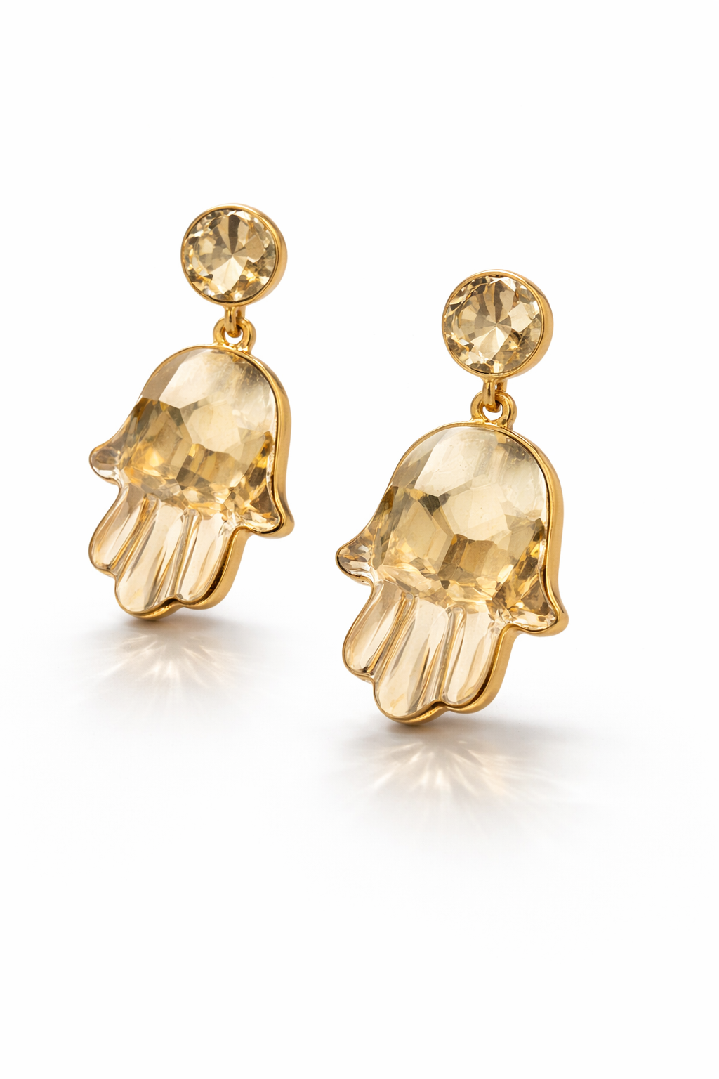 Aros Swarovski mano de fatima
