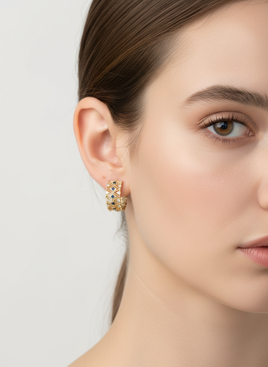 Argollas cristal paves Alicia