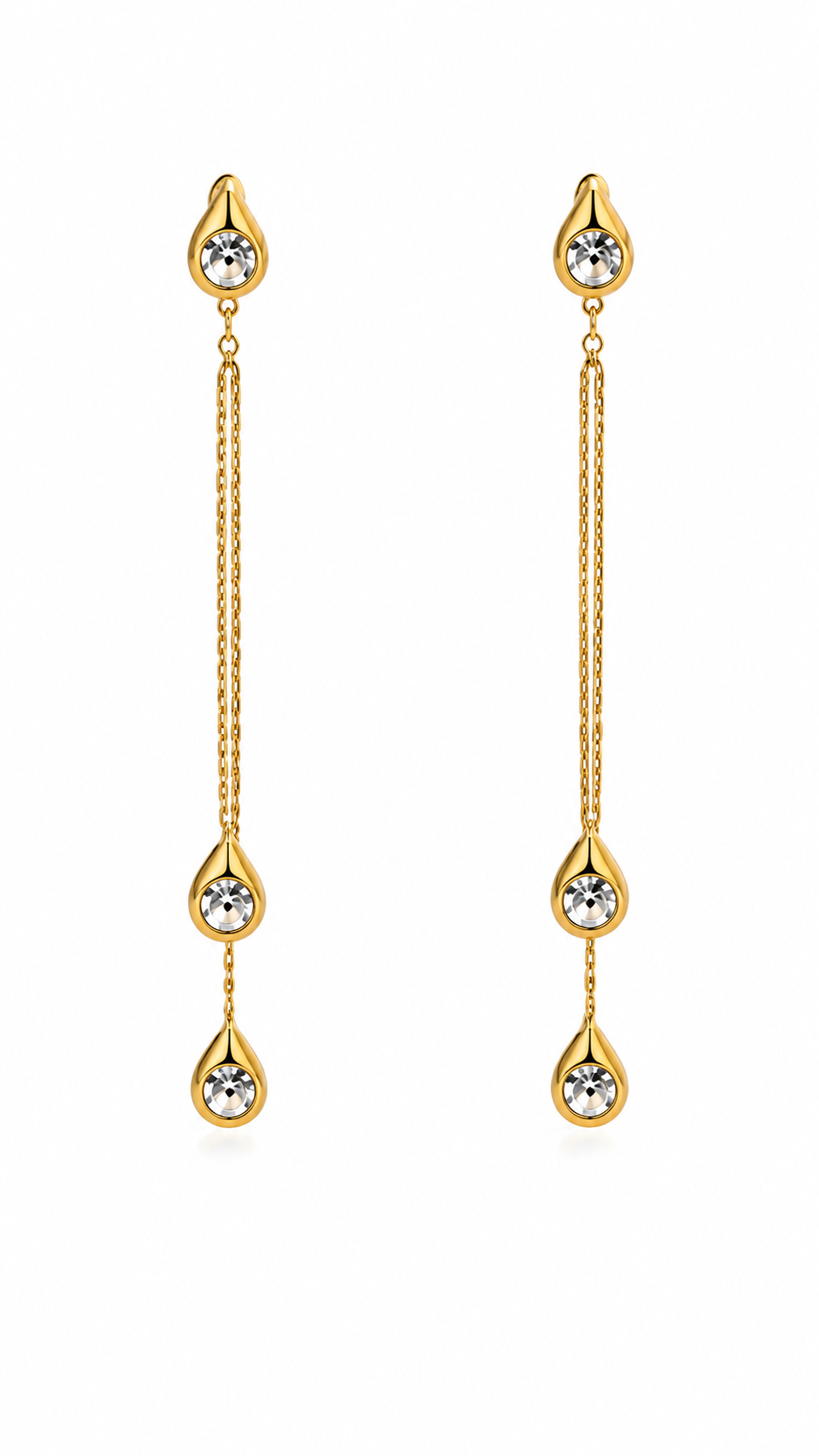 Aros cristal Swarovski Goutte