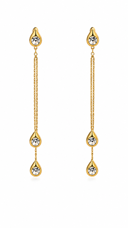 Aros cristal Swarovski Goutte