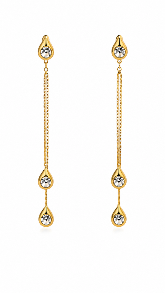 Aros cristal Swarovski Goutte