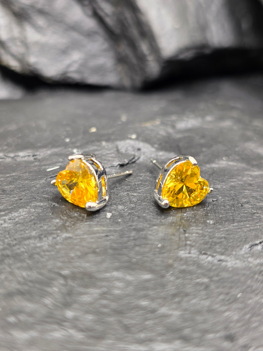 Aros cristal pavés corazón