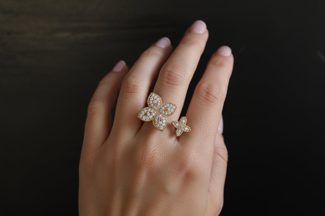 Anillo cristal pavés Roberto