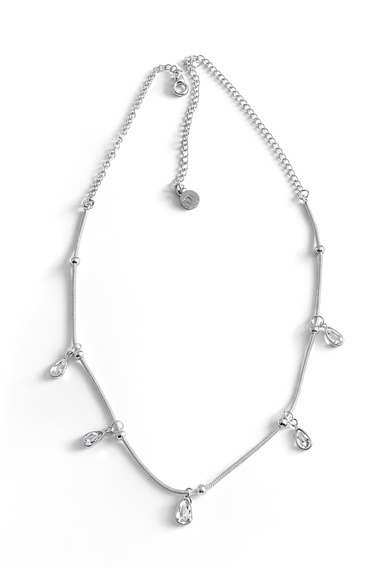 Collar baño de plata Gota luminis