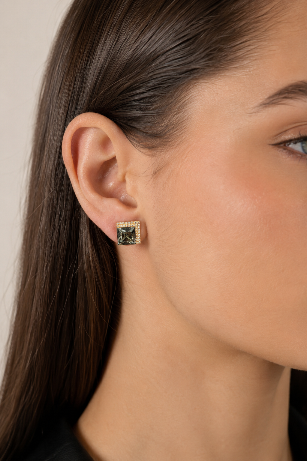 Aros cristal SwarovskiNoir