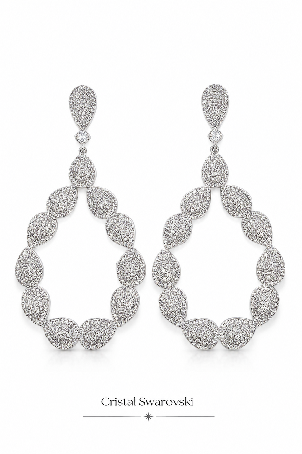 Aros cristal pavés Gotas de luz
