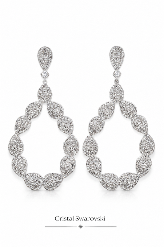 Aros cristal pavés Gotas de luz