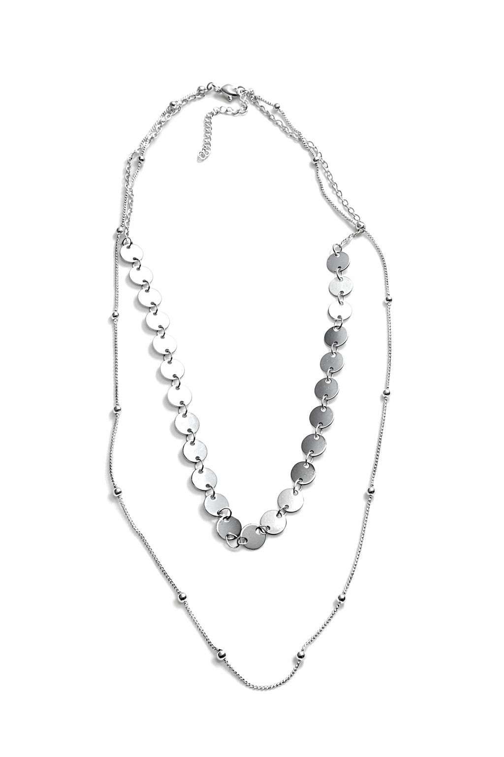 Collar Aura baño de plata Disc