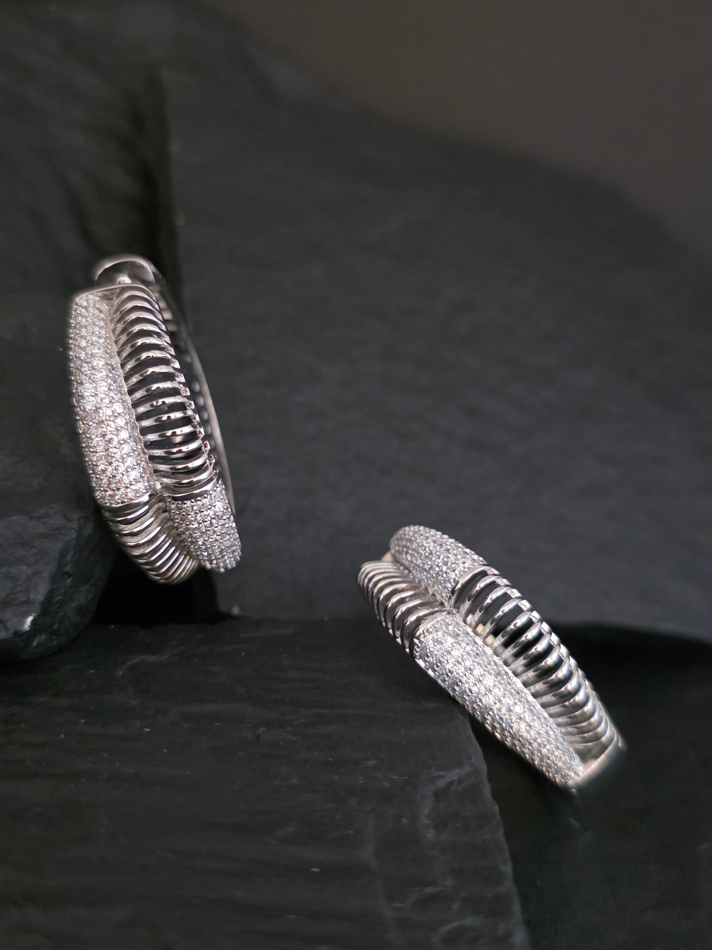 Argollas cristal pavés Roxett