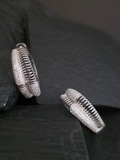 Argollas cristal pavés Roxett
