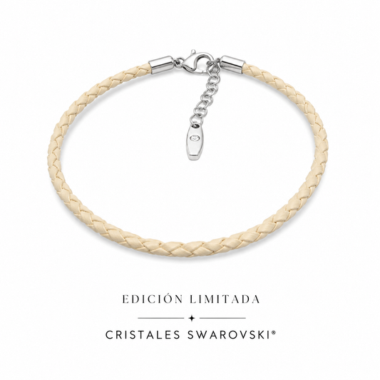 Pulsera cuero Swarovski