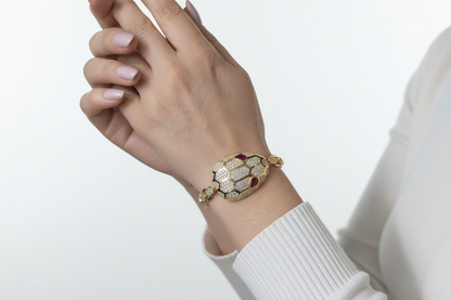 Pulsera cristal pavés serpiente