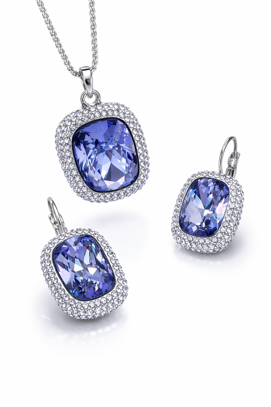Conjunto Swarovski Tranzanite