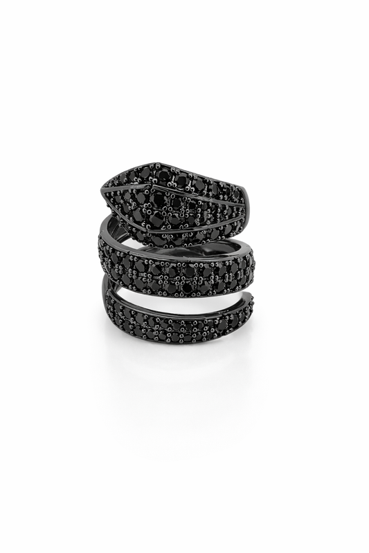Anillo cristal pavés  snake
