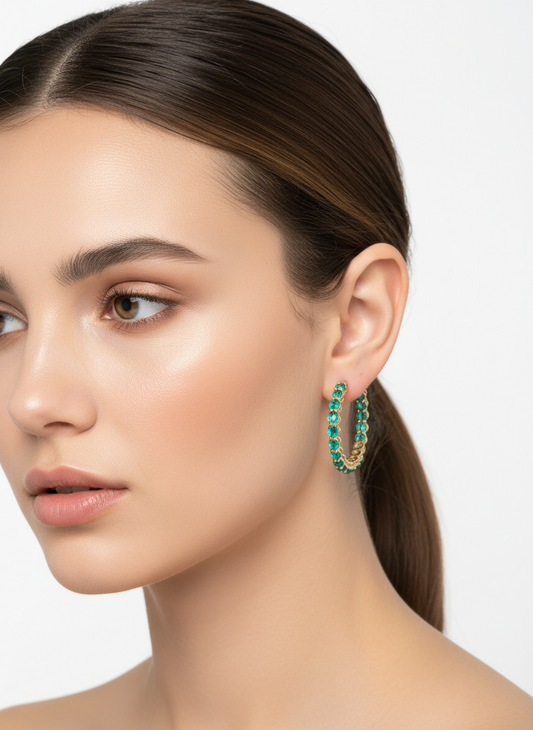 Argollas cristal pavés Poly