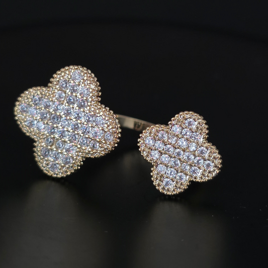 Anillo cristal pavés adaptable Paulina