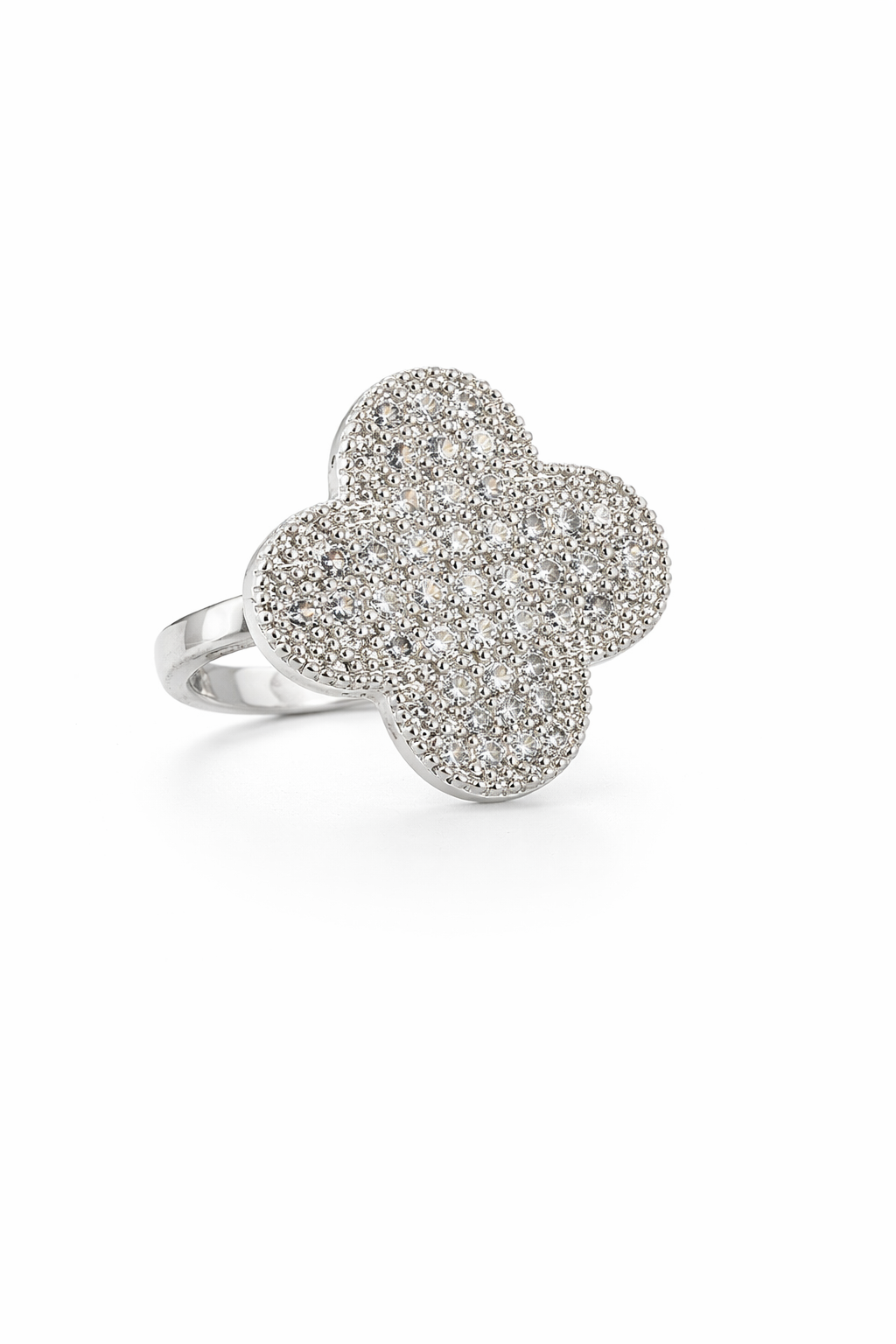 Anillo cristal pavés adaptable  lucrecia