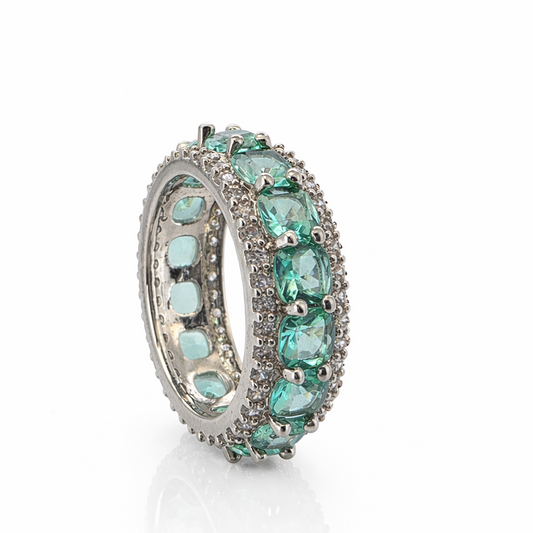 Anillo cristal pavés eternity