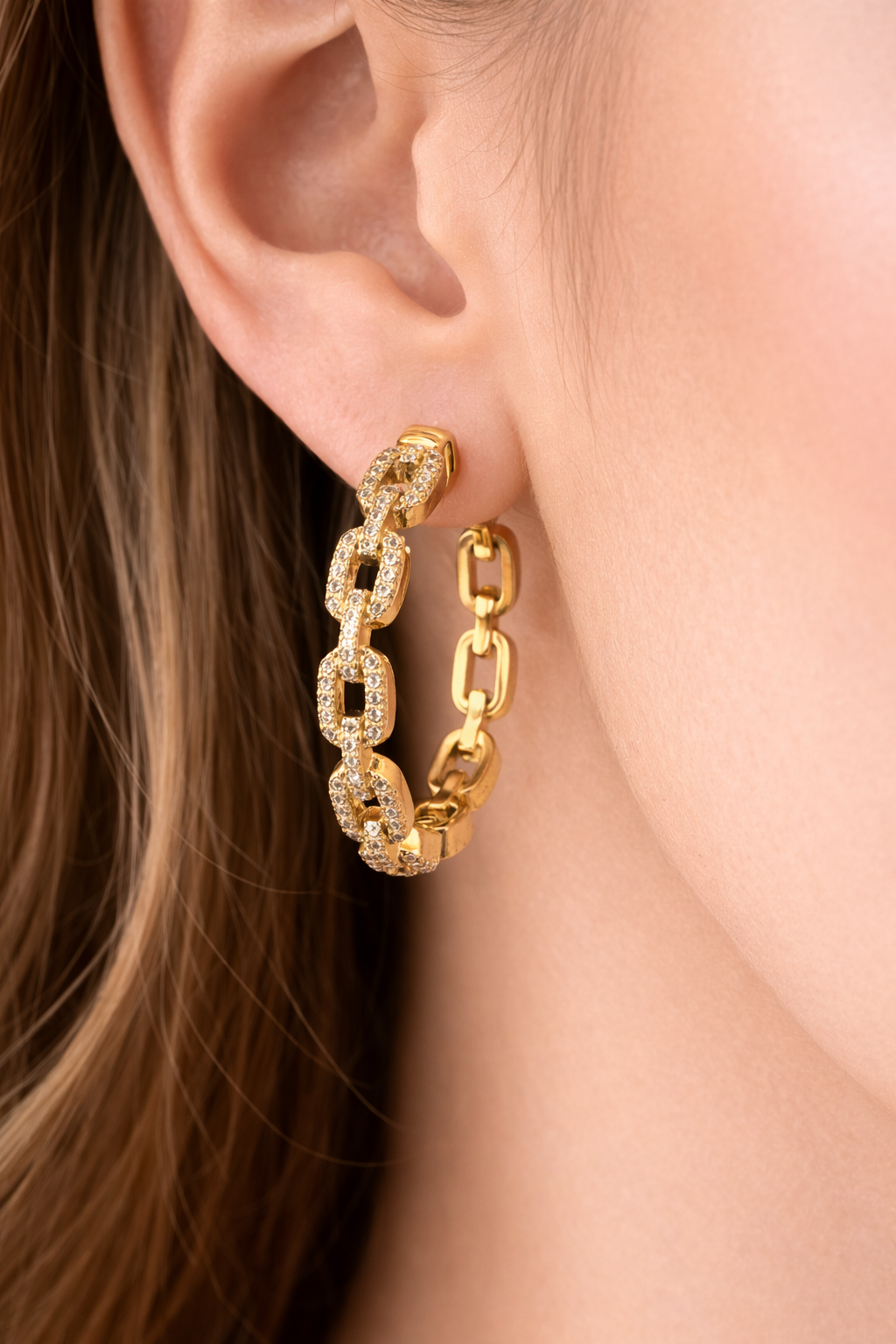 Argollas cristal paves Penelope