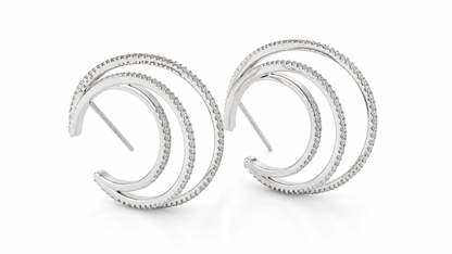 Aros Plata linu Cristal Pavés