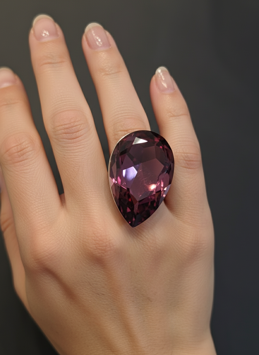 Anillo Gota cristal Swarovski