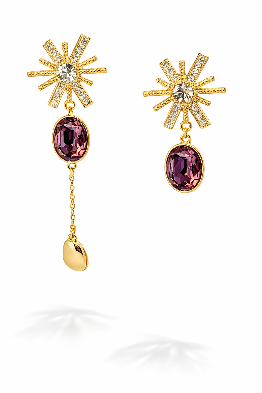 Aros flor de nilo cristal Swarovski