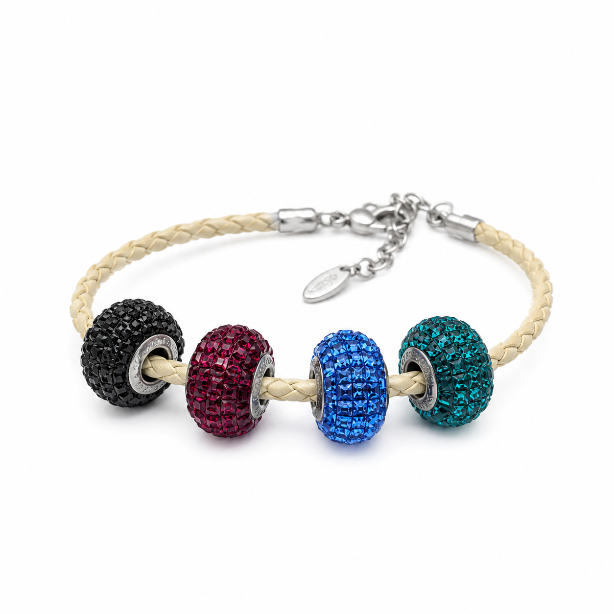 Pulsera cuero Swarovski