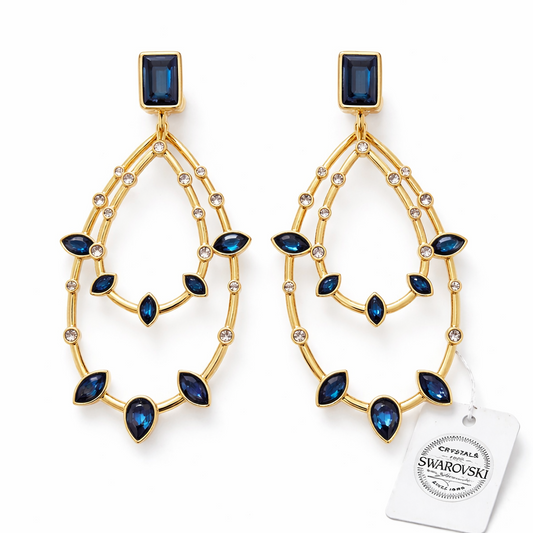 Aros cristal Swarovski línea privada Pamela Lobos