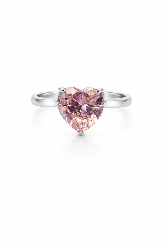 Anillo cristal pavés Corazón Pink