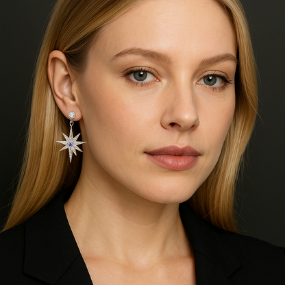 Aros lunar cristal Swarovski