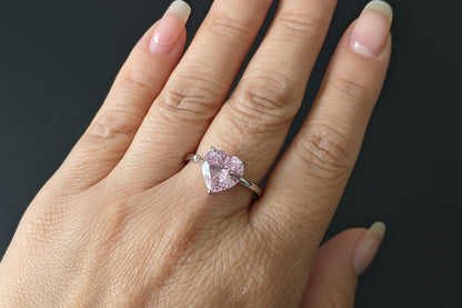 Anillo cristal pavés Corazón Pink