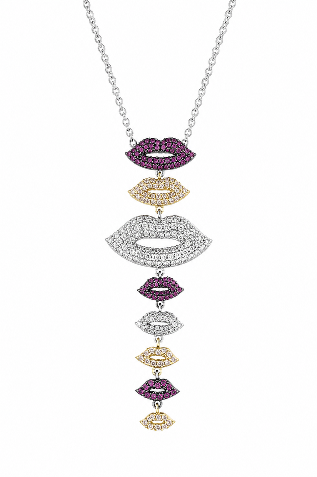 Collar cristal pavés kiss love