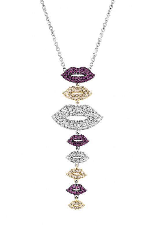 Collar cristal pavés kiss love