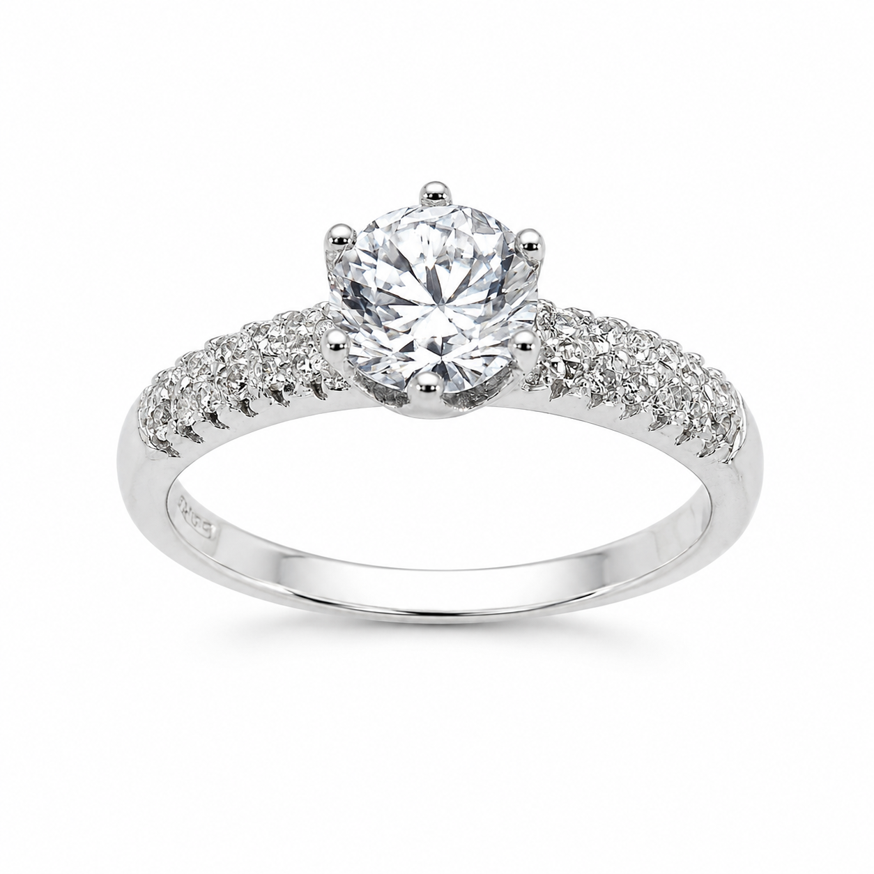Anillo plata Queen  zirconia