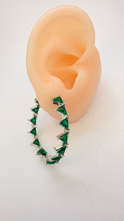 Argollas cristal paves Bill