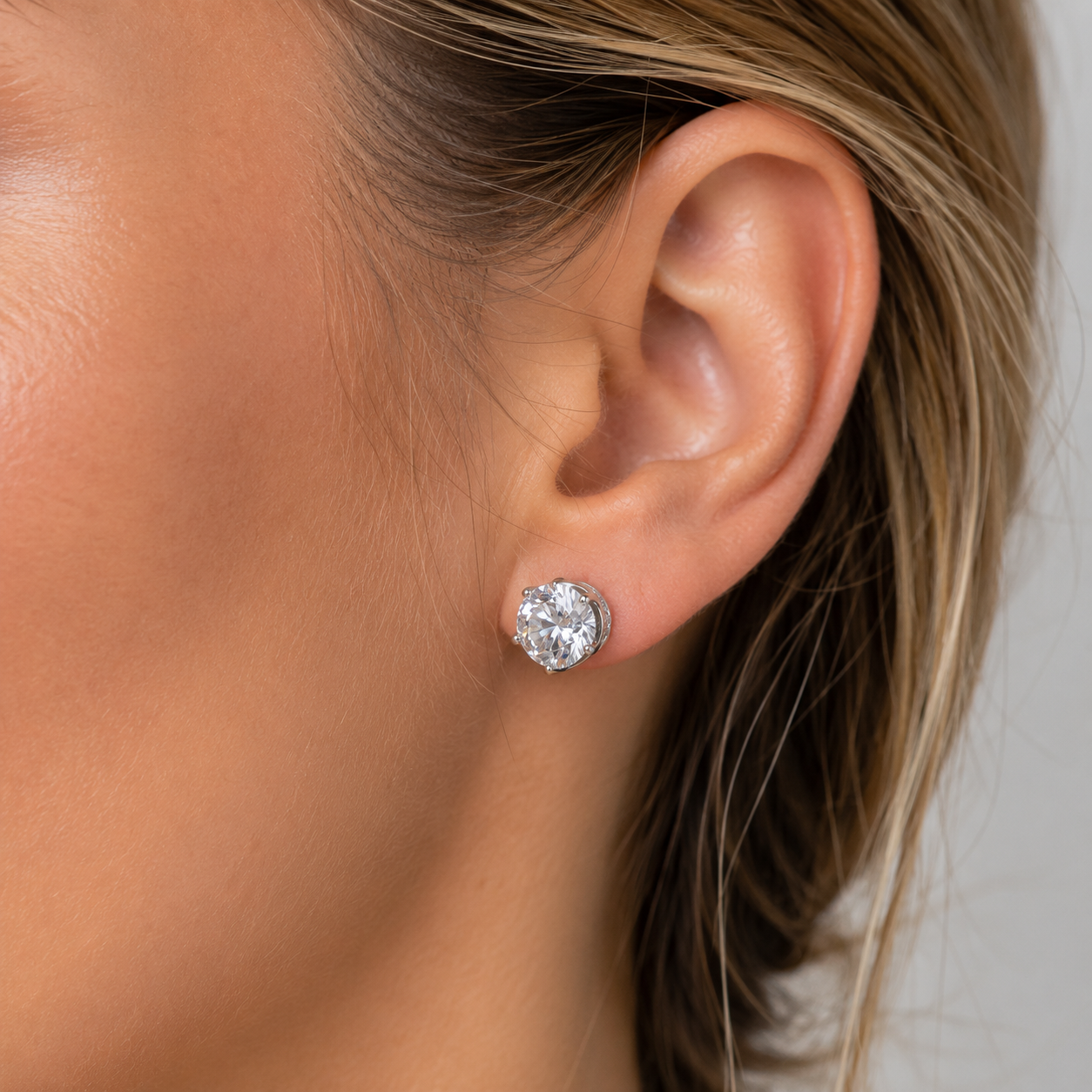 Aros plata y cristal Swarovski lumi