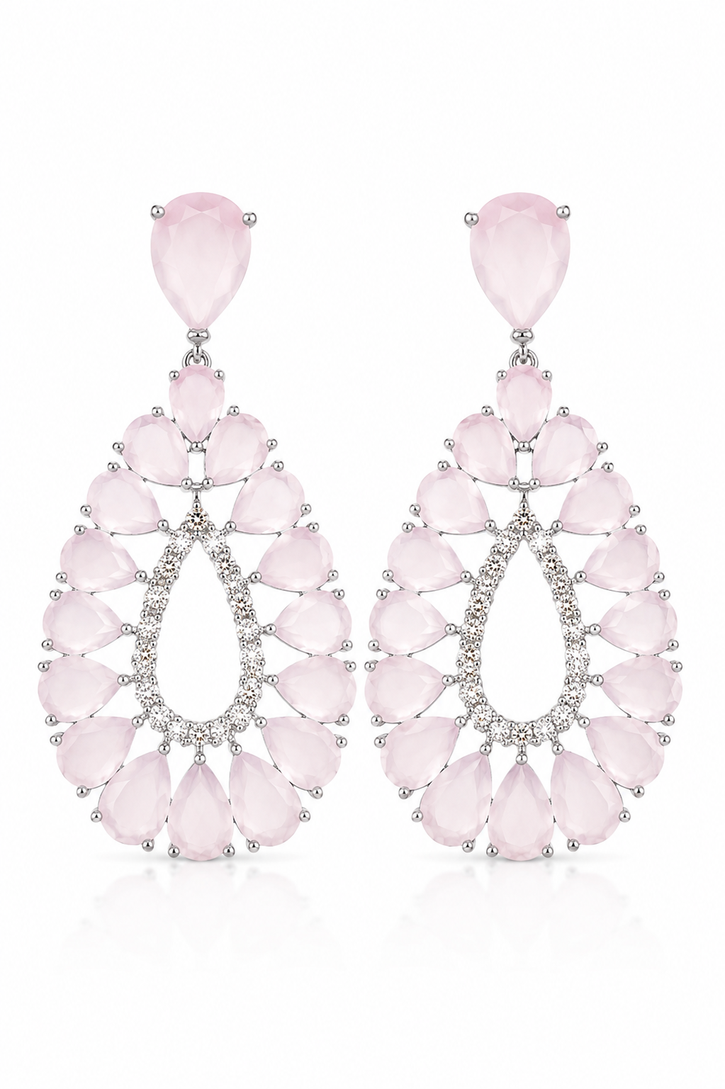 Aros cristal pavés y cuarzo