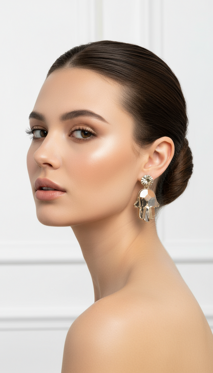 Aros Swarovski mano de fatima